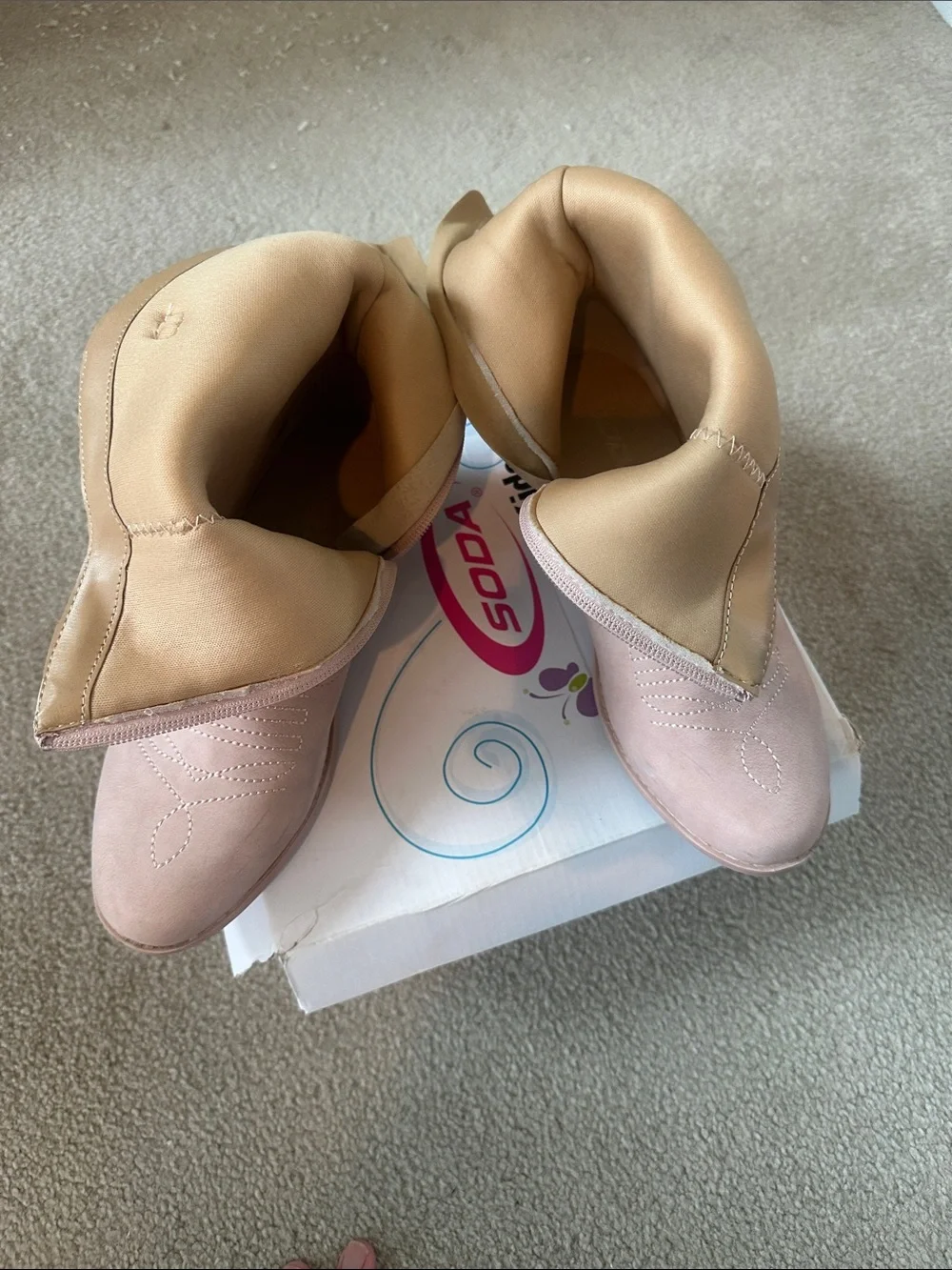Girls - Reno Western Boot - Blush Pink - 5